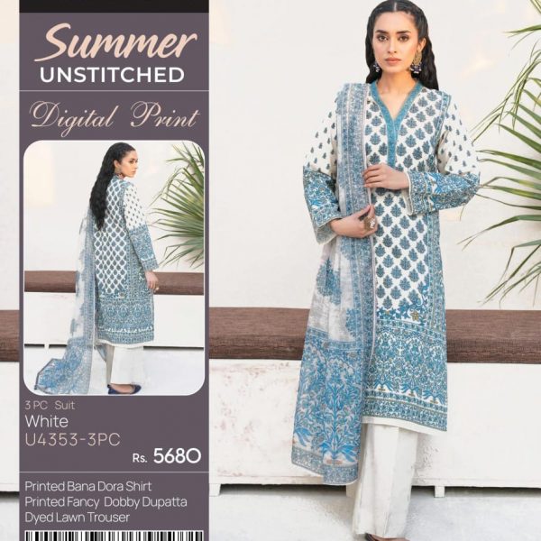 Limelight – Summer Collection 2025 (New Arrival) Printed Bana Dora 3-Piece Unstitched Suit – 11 Elegant Designs