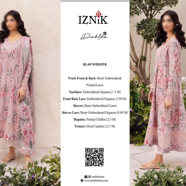 💎 *Iznik | Dalfah D9* – Luxury Lawn Edition 💎