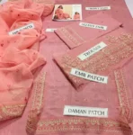 "DYOT 3-piece embroidered lawn suit with organza dupatta – Summer 2025 fashion for women"
