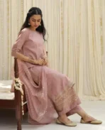 "DYOT 3-piece embroidered lawn suit with organza dupatta – Summer 2025 fashion for women"