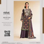 Nishat Linen 3PC printed lawn suit with fancy dupatta – Summer 2025