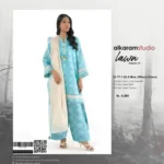Alkaram Studio 3PC printed lawn suit with fancy voil dupatta – Summer 2025 Vol-12