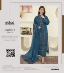 : Nishat embroidered lawn 3PC suit with jacquard dupatta – 6 color options for Summer 2025