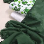 Green and white digital lawn suit with chiffon GPO dupatta for Independence Day 2025