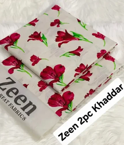 ZEEN winter khaddar 2pc suit – Allover printed shirt with matching trouser