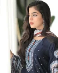 Dastaan 3PC stitched lawn suit with embroidery and printed dupatta