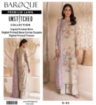 Baroque Summer 2025 3PC Lawn Suit Digital Printed Original