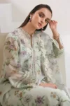 Baroque MD 1379 new colour restock – cotton net printed shirt, organza dupatta with embroidered border, malai trouser