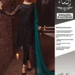 Alnisa Embroidery D04 Aurora Borealis Chiffon Malai 3PC Suit with Dupatta and Trouser