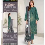 Limelight Linen Winter Unstitched Suit 2025 – Fancy viscose jacquard shirt, printed dupatta, dyed trouser – Pakistani winter dresses for women