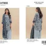 Beechtree Winter Linen Collection 2025 – Digital printed shirt, printed dupatta, dyed trouser – New Arrival Pakistani unstitched suits