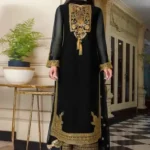 Asim Jofa Iqra Aziz Edit 2023 Chiffon Suit, Heavy Spangle Embroidery, Satin Silk Trouser, Cutwork Dupatta