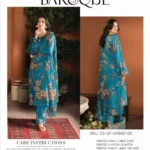 BAROQUE Winter Collection 2025 – printed fancy linen shirt, trouser, and chiffon dupatta – 8 designs – Pakistani unstitched winter suits for women