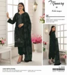 Munarq by Nisha Designer Winter Collection 2025 – embroidered Vintex Peach shirt, shawl, and dyed trouser – 6 designs – Pakistani unstitched suits for women