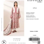 SAPPHIRE Winter Collection 2025 – Digital printed khaddar shirt, digital printed khaddar dupatta, dyed trouser – 11 designs – Pakistani unstitched suits for women