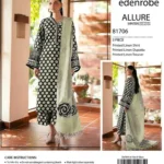 Edenrobe Winter Collection 2025 – Printed linen shirt, printed linen dupatta, printed linen trouser – 10 designs – Pakistani unstitched suits for women