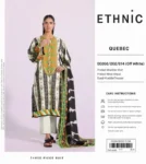 ETHNIC Khaddar Winter Collection 3Pc suit with printed shirt, wool shawl, and trouser – Pakistani designer unstitched wear 2025.