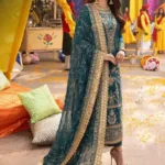 Asim Jofa chiffon unstitched premium suit with malai trouser and elegant sequence work – Pakistani luxury designer wear 2025