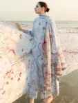 Qalamkar Premium Edition Dhank 3Pc Unstitched Suit with heavy embroidery, digital printed shawl, and dyed trouser – Pakistani winter designer wear 2025