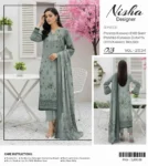 NISHA Designer Karandi Collection 2025 – printed Karandi shirt, dupatta, and trouser – 8 designs – Pakistani unstitched winter suits for women