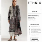 ETHNIC Winter Collection 2025 – printed linen shirt, dupatta, and trouser – 9 designs – Pakistani unstitched winter suits for women