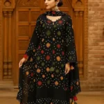 Rajasthani Handmade Chunnri Linen Dress – 4Pc set with shirt, sleeves, trouser & dupatta – Traditional Pakistani women’s wear 2025