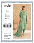 Iznik Winter Collection 3Pc Dhank suit with printed shirt, trouser, and digital printed shawl – unstitched Pakistani designer wear 2025