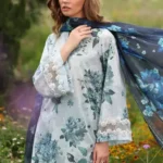 Baroque Most Demanding Edition – digital printed khaddar unstitched 3-piece suit with embroidered patches and shawl – Pakistani women’s luxury winter wear 2025