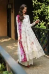 Iznik Most Demanding Edition Digital Printed Linen Suit – 3Pc unstitched with embroidered patches and digital dupatta.