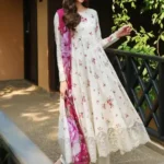 Iznik Most Demanding Edition Digital Printed Linen Suit – 3Pc unstitched with embroidered patches and digital dupatta.
