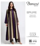 Bareeze Winter Collection Linen 3Pc unstitched suit with printed shirt and trouser – 09 designs, Pakistani women’s winter wear 2025.