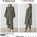 Orient Khaddar 2-piece unstitched printed shirt and trouser, premium winter collection 2025.