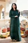 Qalamkar 3-piece pure Dhanak embroidered unstitched suit with embroidered shawl and plain trouser, winter collection 2025.