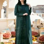 Qalamkar 3-piece pure Dhanak embroidered unstitched suit with embroidered shawl and plain trouser, winter collection 2025.