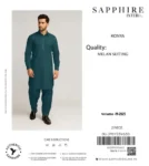 Sapphire Mens 4-meter unstitched melan suiting fabric, premium quality men’s winter collection 2025.