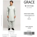 Grace Mens Andaz-e-Pakhtoon unstitched 4-meter premium fabric in 13 colors, traditional men’s winter wear 2025.