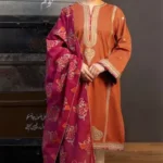 Zara Shah Jahan luxury embroidered 3-piece suit in Airjet Dhanak fabric, featuring heavy embroidery and digital woolen shawl for winter 2025.