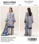 Beechtree Printed Linen 3-Piece Unstitched