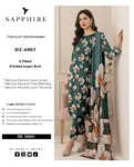 Sapphire 3 Piece Digital Printed Lawn Suit Vol DZ 6003