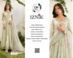 IZNIK Premium Embroidered Lawn 3pc | Chiffon Dupatta 4-Side Applique