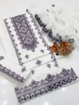 9mm Sequence Embroidered Lawn Cotton 3pc