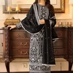 Asim Jofa Jhilmil Chiffon Heavy Spengle Embroidered 3PC | SheraziShoppingCenter