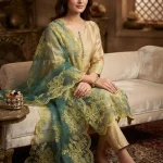 Silk Kataan 3 Piece Dress With Masoori Embroidered Dupatta and Khusa | SheraziShoppingCenter