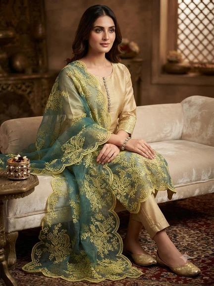 lk Kataan 3PC Masoori Embroidered Collection | SheraziShoppingCenter Silk Kataan 3 Piece Dress With Masoori Embroidered Dupatta and Khusa | SheraziShoppingCenter