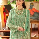 Afrozeh Shenhai Chiffon Wedding Collection Heavy Embroidered 3 Piece Suit