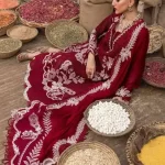 Maria B Chikankari Embroidered Lawn 3 Piece Suit with Chiffon Dupatta