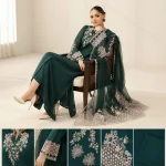 Baroque Luxury Chiffon Festive 3 Piece Embroidered Suit 2026