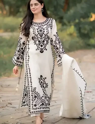 Premium 3 Piece Lawn Summer Suit with Embroidered Shirt and Dupatta
