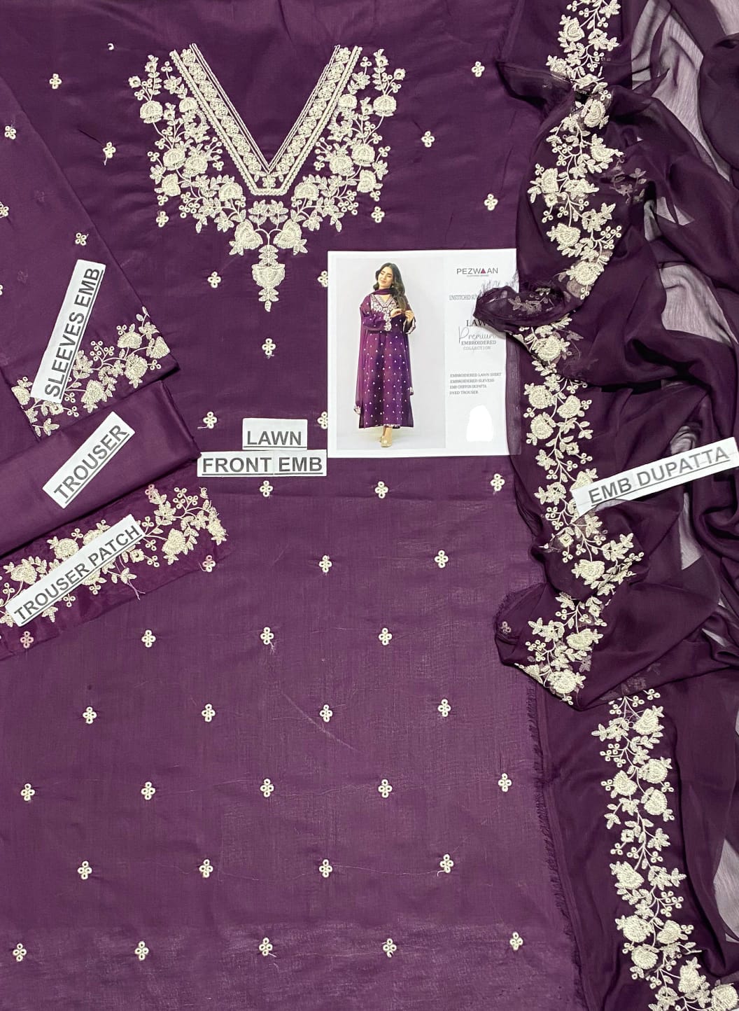 3 Piece Lawn Summer Collection 2026 | SheraziShoppingCenter Premium Lawn 90/70 3 Piece Embroidered Summer Suit Pakistan