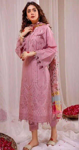 3 Piece Lawn Summer Collection 2026 | SheraziShoppingCenter Premium Lawn 90/70 3 Piece Embroidered Summer Suit Pakistan